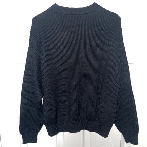 Zara Black Ribbed crew neck Sweater - Picture 2 of 4